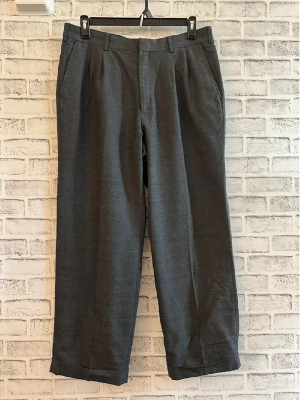 Men’s George dark gray patterned dress pants 36 x 29